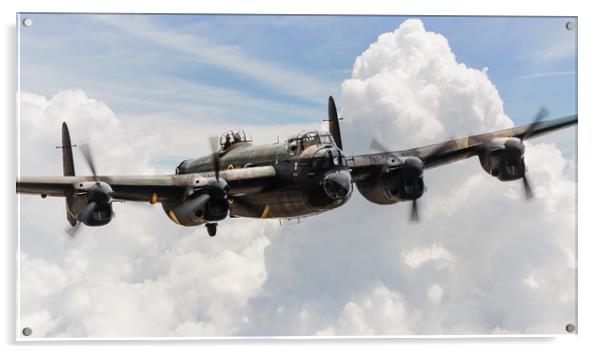 Lancaster Bomber Portrait Of An Icon Acrylic by J Biggadike