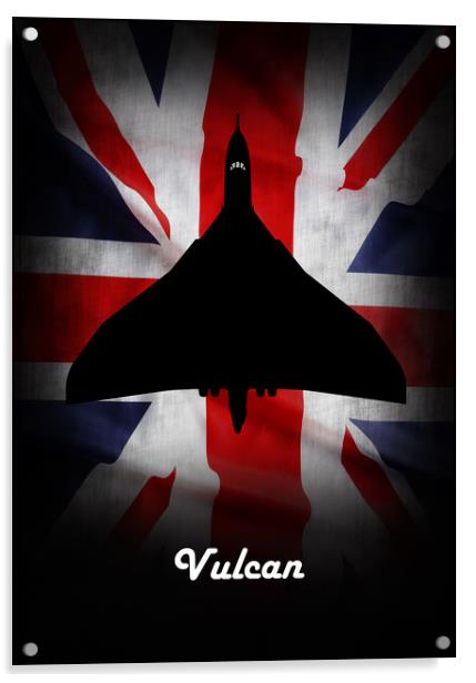 Vulcan Bomber Union Jack Acrylic by J Biggadike