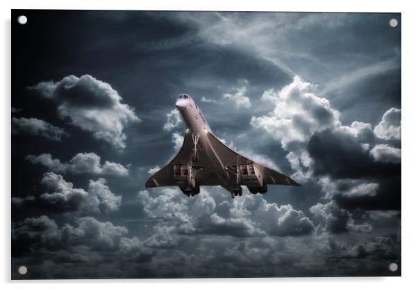 Concorde Approaches Acrylic by J Biggadike