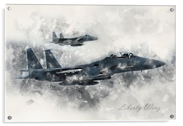 F-15's Liberty Wing - Painting Acrylic by J Biggadike