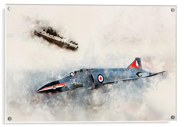 RN F-4 Phantom FG1 - Painting Acrylic by J Biggadike