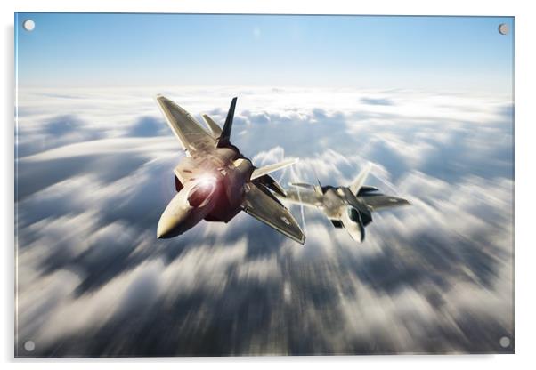 F-22 Raptor Strike Acrylic by J Biggadike