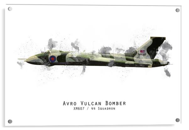Vulcan Sketch - XM607 Acrylic by J Biggadike