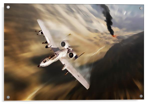 A-10 Canyon Run Acrylic by J Biggadike