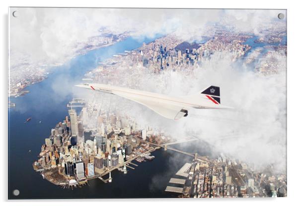 Concorde New York Acrylic by J Biggadike