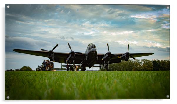 Lancaster Bomber - Crew In Acrylic by J Biggadike