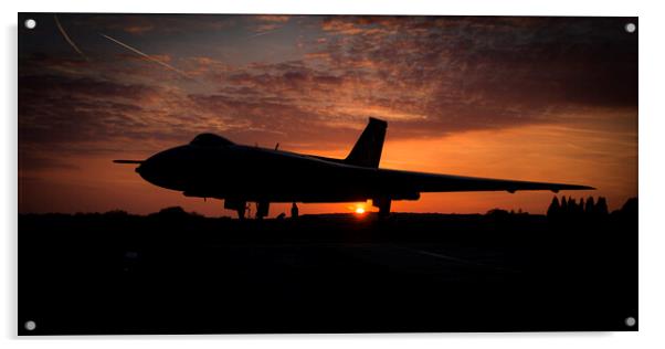 Vulcan Bomber Sunset Acrylic by J Biggadike