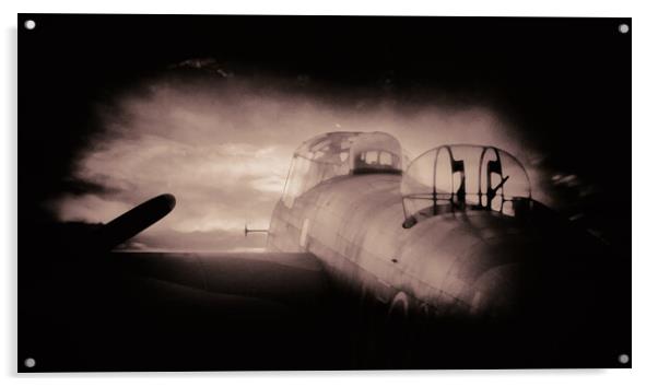 Vintage Lancaster Bomber Acrylic by J Biggadike