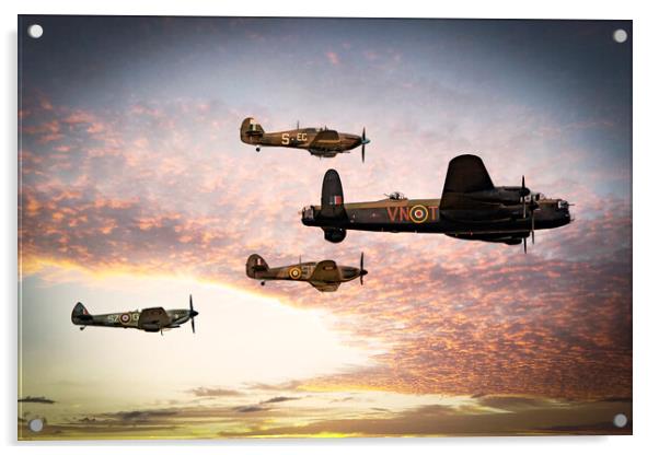 The Battle of Britain Memorial Flight Acrylic by J Biggadike