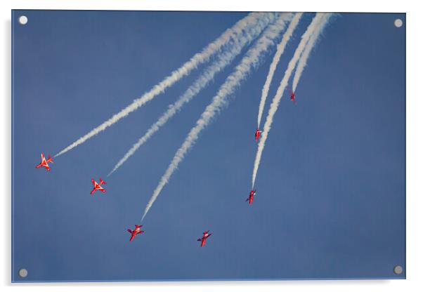 Red Arrows Spaghetti Break Acrylic by J Biggadike