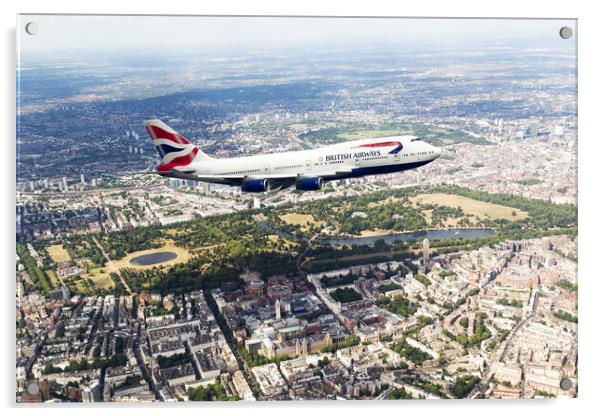 British Airways Boeing 747 Acrylic by J Biggadike