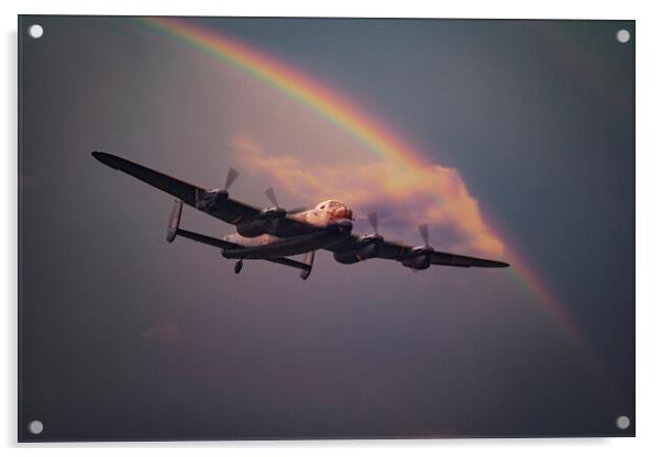 Lancaster Bomber Storm Acrylic by J Biggadike