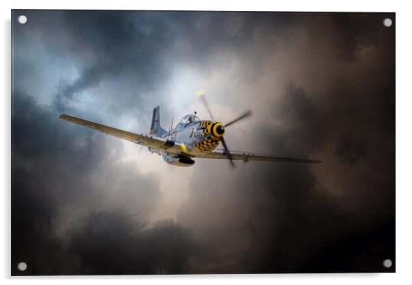 P-51 Mustang Storm Acrylic by J Biggadike