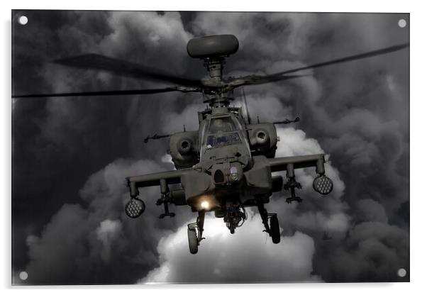 Apache Gunship Acrylic by J Biggadike