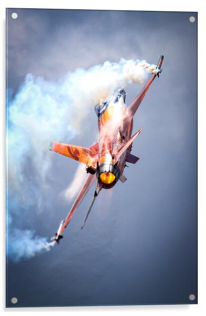 F-16 Orange Lion Acrylic by J Biggadike