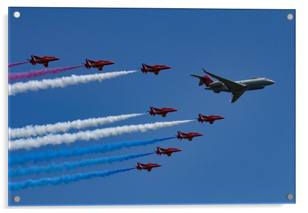 Sentinel R1 and The Red Arrows Acrylic by J Biggadike