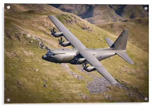 RAF C-130 Hercules Mach Loop Acrylic by J Biggadike