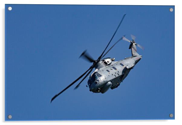 Merlin Helicopter Acrylic by J Biggadike