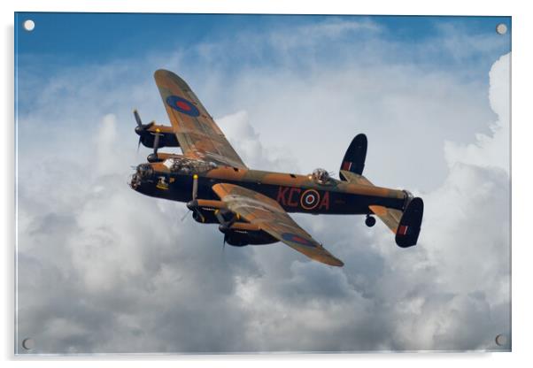 Lancaster Bomber Topside Acrylic by J Biggadike