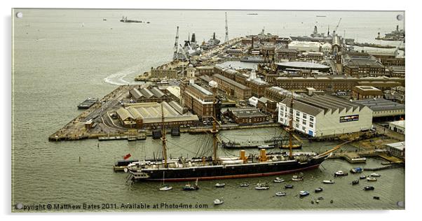 Portsmouth Historic Dockyard Acrylic by Matthew Bates