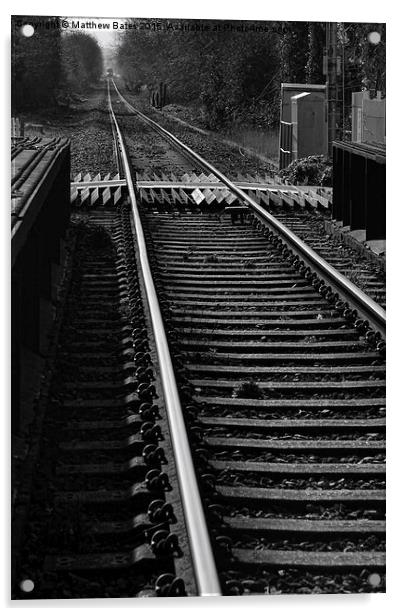 Rye train tracks Acrylic by Matthew Bates