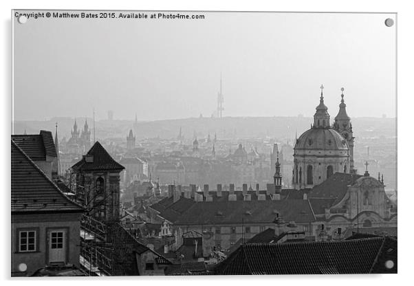 Prague skyline Acrylic by Matthew Bates