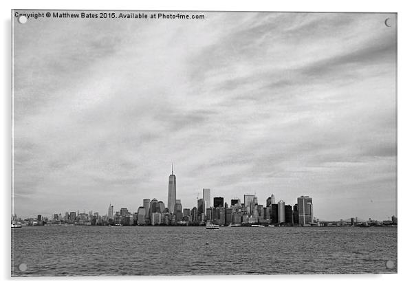 Manhattan Island Acrylic by Matthew Bates