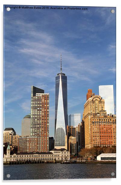 Freedom Tower Acrylic by Matthew Bates