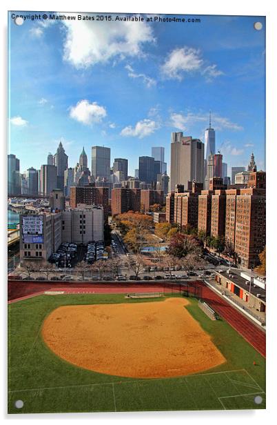 New York baseball field Acrylic by Matthew Bates