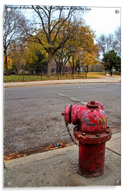  Chicago Hydrant Acrylic by Matthew Bates