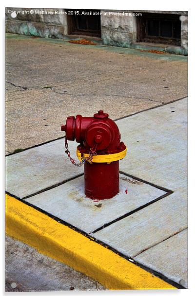 Fire Hydrant Acrylic by Matthew Bates