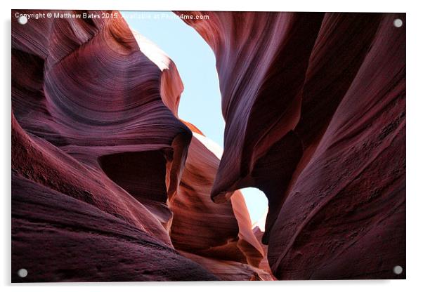 Shapes of Antelope Canyon Acrylic by Matthew Bates