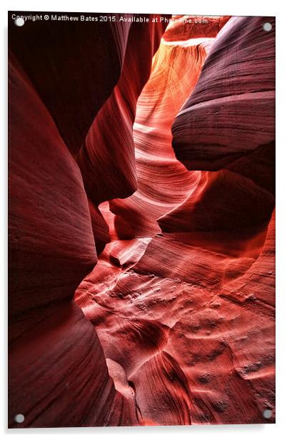  Antelope Canyon Corridor Acrylic by Matthew Bates