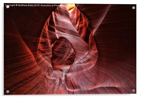 Antelope Canyon Arch Acrylic by Matthew Bates