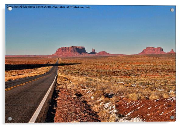  Road to Monument Valley Acrylic by Matthew Bates