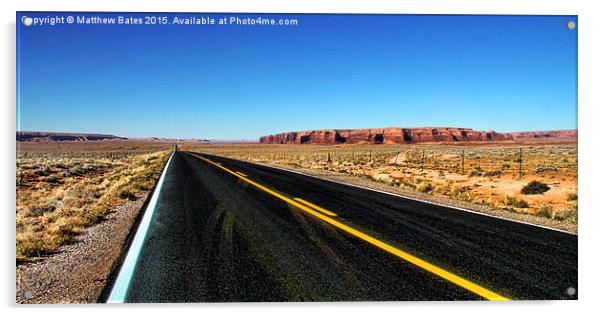 Desert Road Acrylic by Matthew Bates