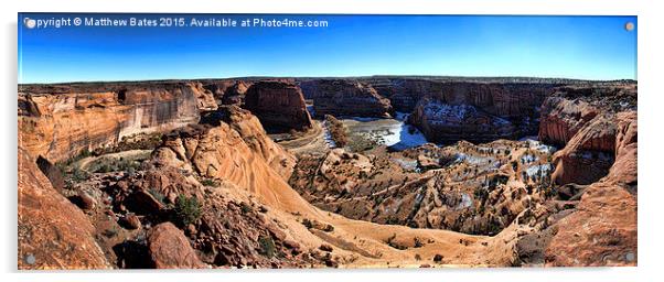 Canyon de Chelly panorama Acrylic by Matthew Bates