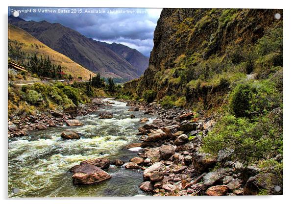 Urubamba River Acrylic by Matthew Bates