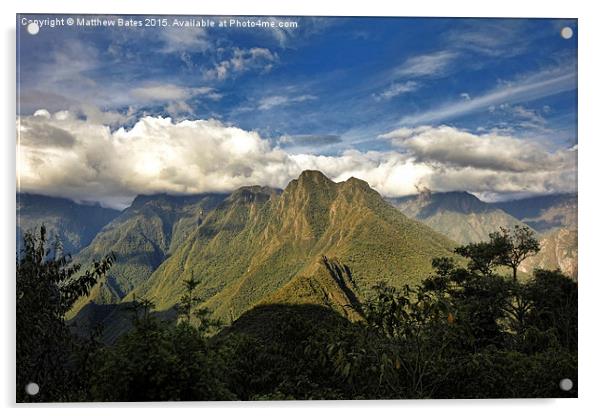 Andean mountain range Acrylic by Matthew Bates