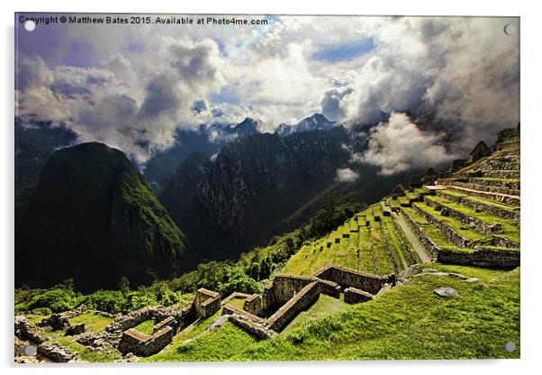 Machu Picchu view Acrylic by Matthew Bates