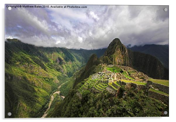Historic Machu Picchu  Acrylic by Matthew Bates