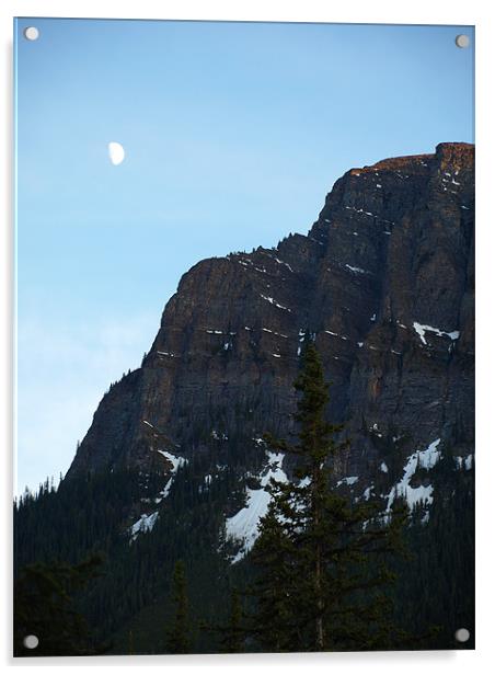 Rocky Mountains, Banff Acrylic by Lizzie Thomas