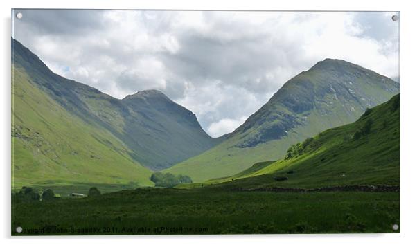 Glencoe Pass 2 Acrylic by John Biggadike