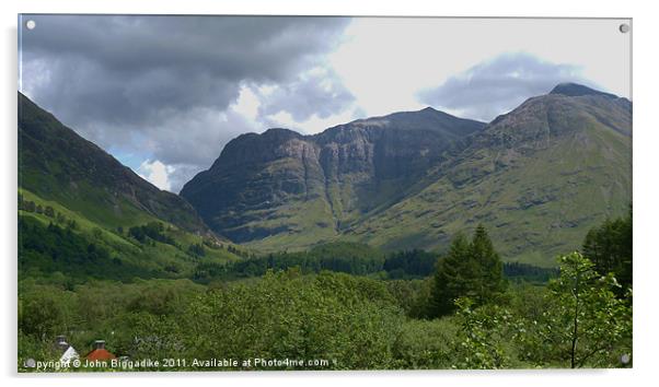 Glencoe Pass 3 Acrylic by John Biggadike