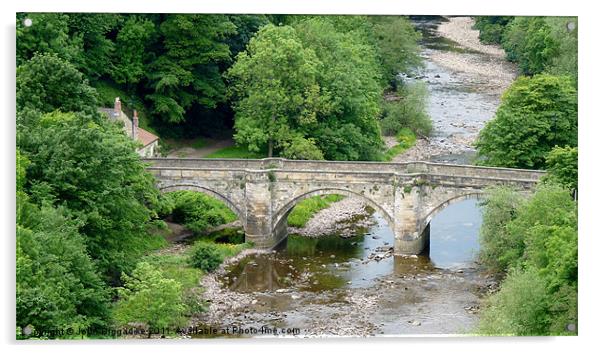 Richmond Bridge, Yorkshire Acrylic by John Biggadike
