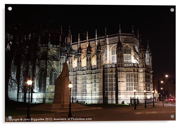 Westminster Abbey Acrylic by John Biggadike