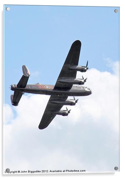 Lancaster Bomber Acrylic by John Biggadike
