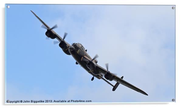Avro Lancaster Acrylic by John Biggadike