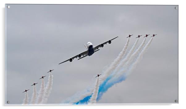 Airbus A380 Version 2 Acrylic by John Biggadike