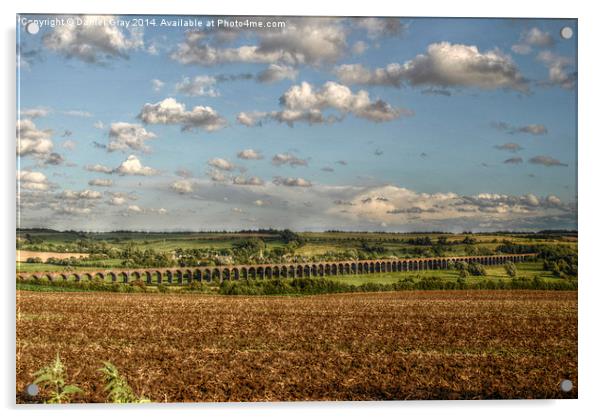  Harringworth Viaduct Rutland HDR Acrylic by Daniel Gray